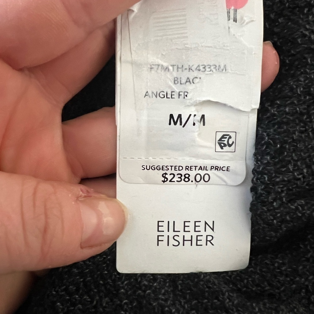 NEW Eileen Fisher | Sleek Tencel Merino Texture Open Knit Cardigan Sz M - Picture 6 of 8